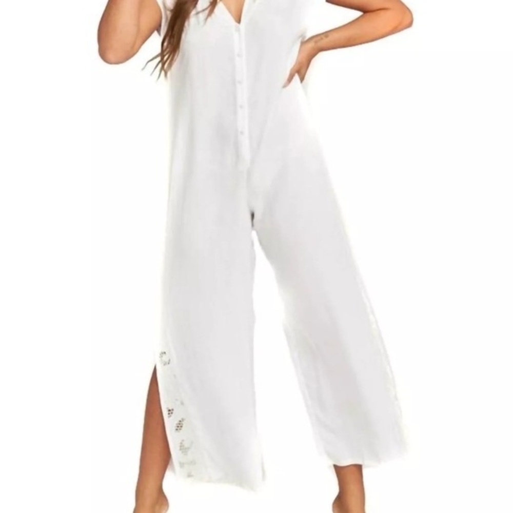 Show Me Your Mumu Romper White Lace Size Small - Picture 1 of 12
